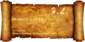 Hudecz Lilla névjegykártya