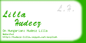 lilla hudecz business card